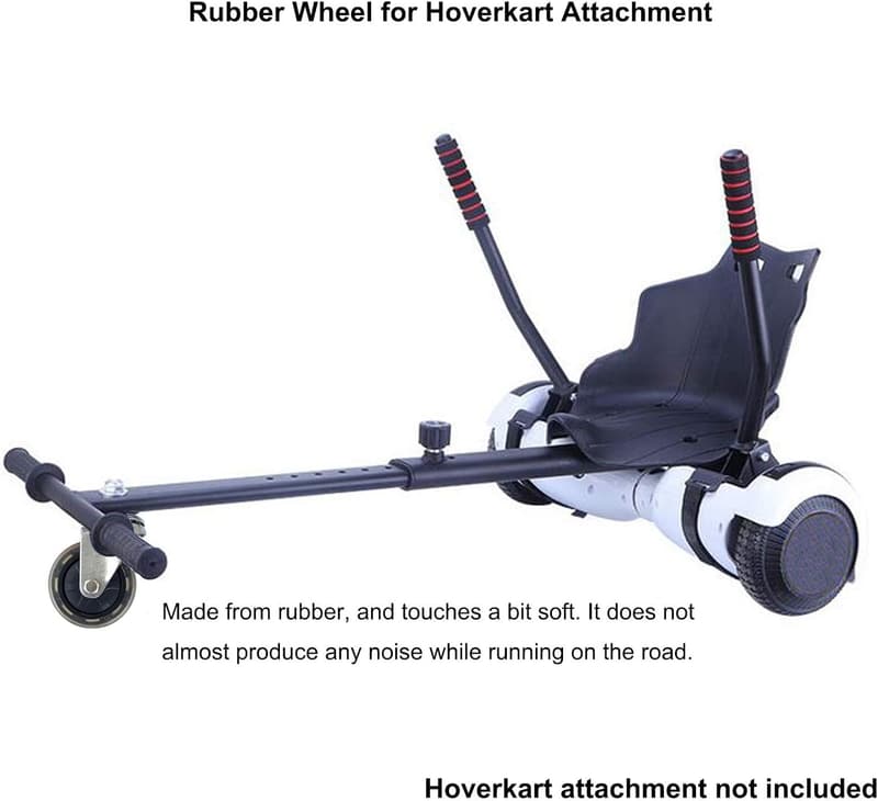 Lenkrollen-Ersatzrad für Hoverkart – leises 10 cm Gummirad