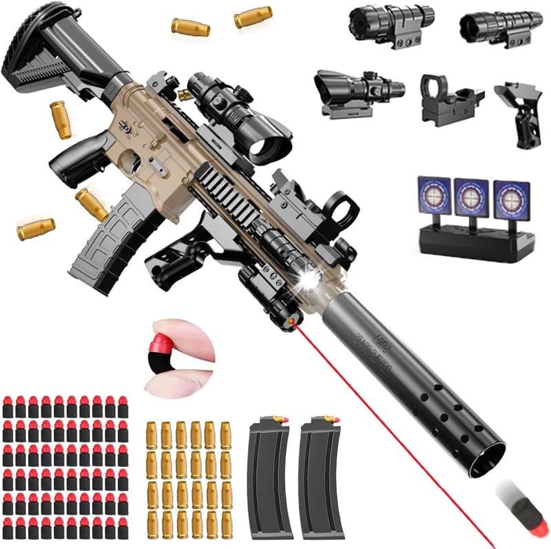 Soft Bullet Gun M416 für Kinder – Schaumstoffspielzeug mit manuellem Nachladen