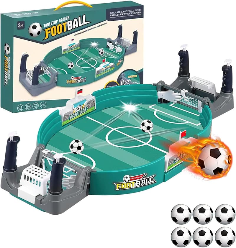 Interaktives Tischfußballspiel für 2 Spieler – Mini Tischkicker mit 6 Bällen