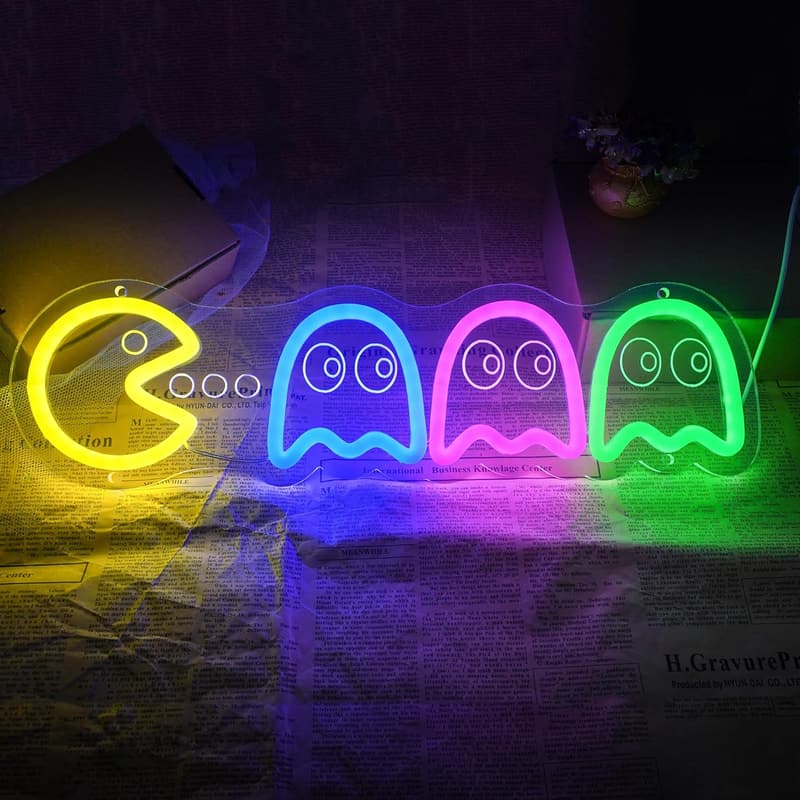 Handgefertigte LED-Neonlicht-Spielzeug-Nachtlampe für Gamer