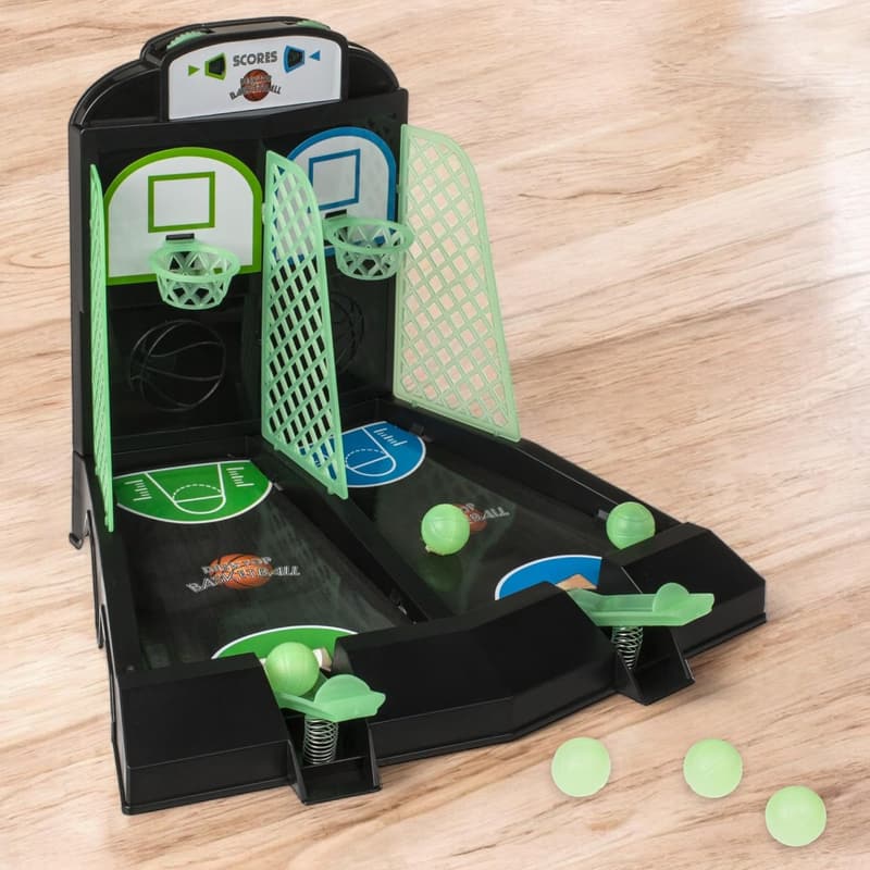 Leuchtendes Basketball Tischspiel für 2 Spieler – Geschicklichkeitsspiel für Kinder und Erwachsene