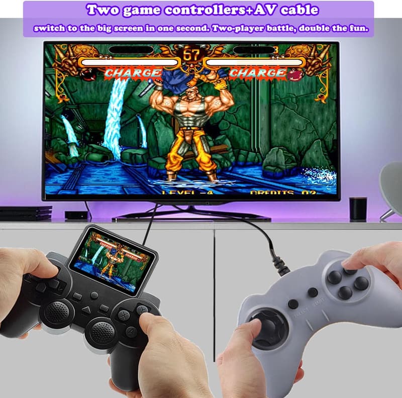 Arespark Tragbare Retro Spielkonsole mit 520 Spielen für 2 Spieler