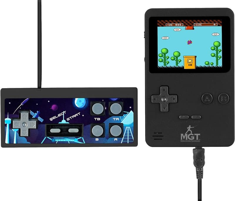 Retro-Spielekonsole 2in1 mit 200 Spielen und 7 cm Farbdisplay