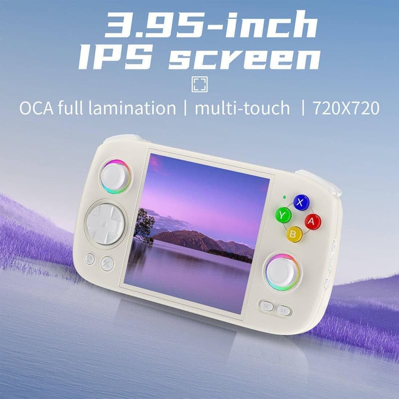 NULA RG Cube Retro Handheld-Spielkonsole mit 4000+ Spielen, RGB-Beleuchtung, 3,95 Zoll IPS-Display