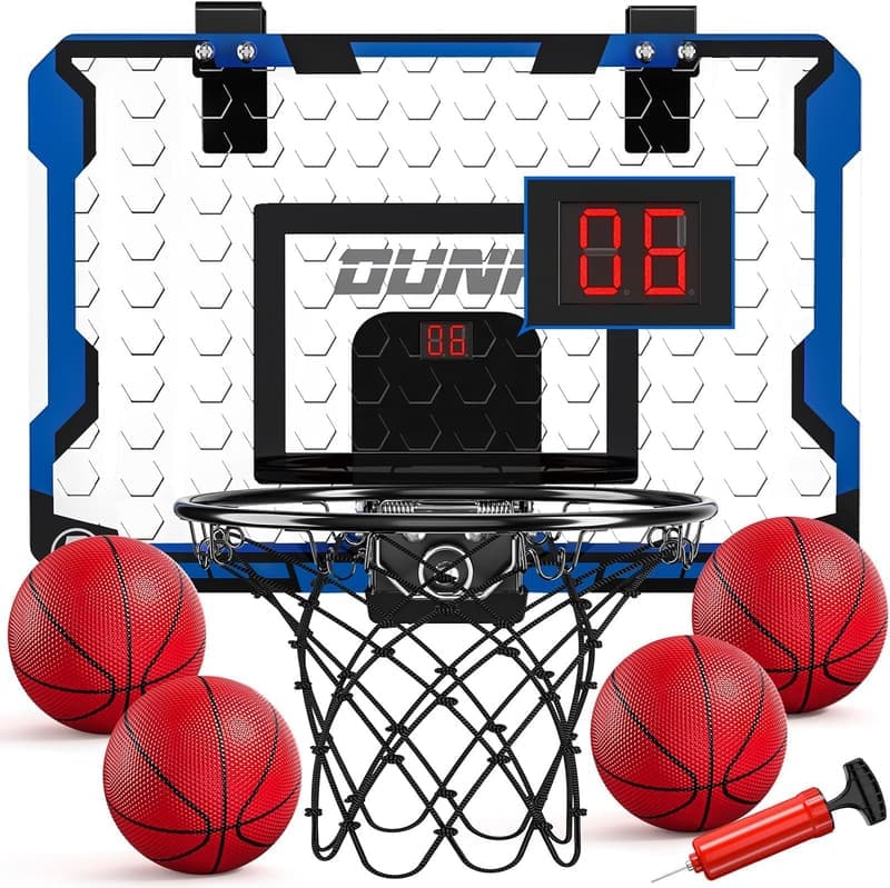 Mini-Basketballkorb für Kinder und Erwachsene, indoor, inklusive 4 Bällen