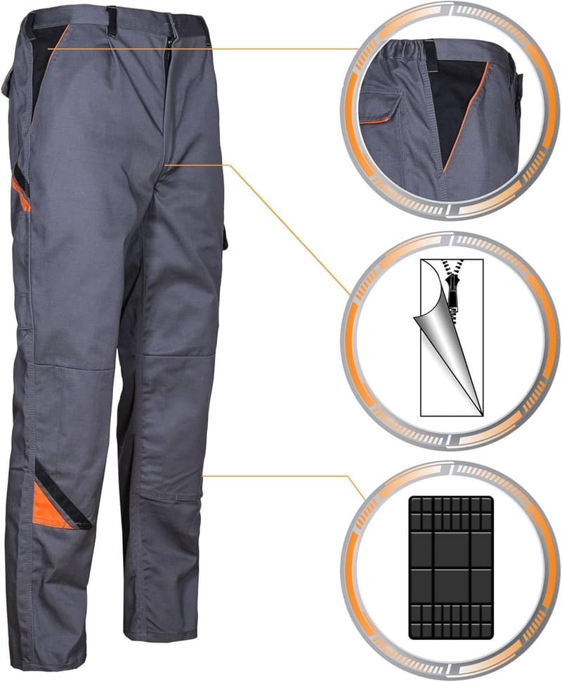 Professional Arbeitshose Herren mit Stretchbund und 6 Taschen