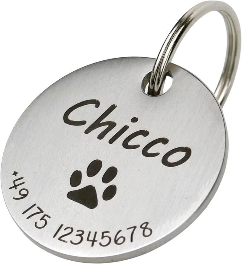 Personalisierte Hundemarke mit Gravur und Symbolauswahl - 23mm