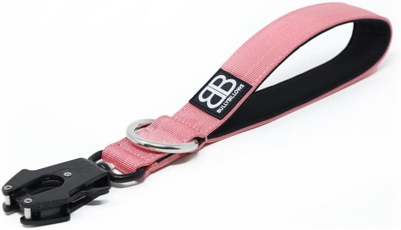 BullyBillows Hundeleine mit Kurzgriff – Gepolstert und robust (Rosa)