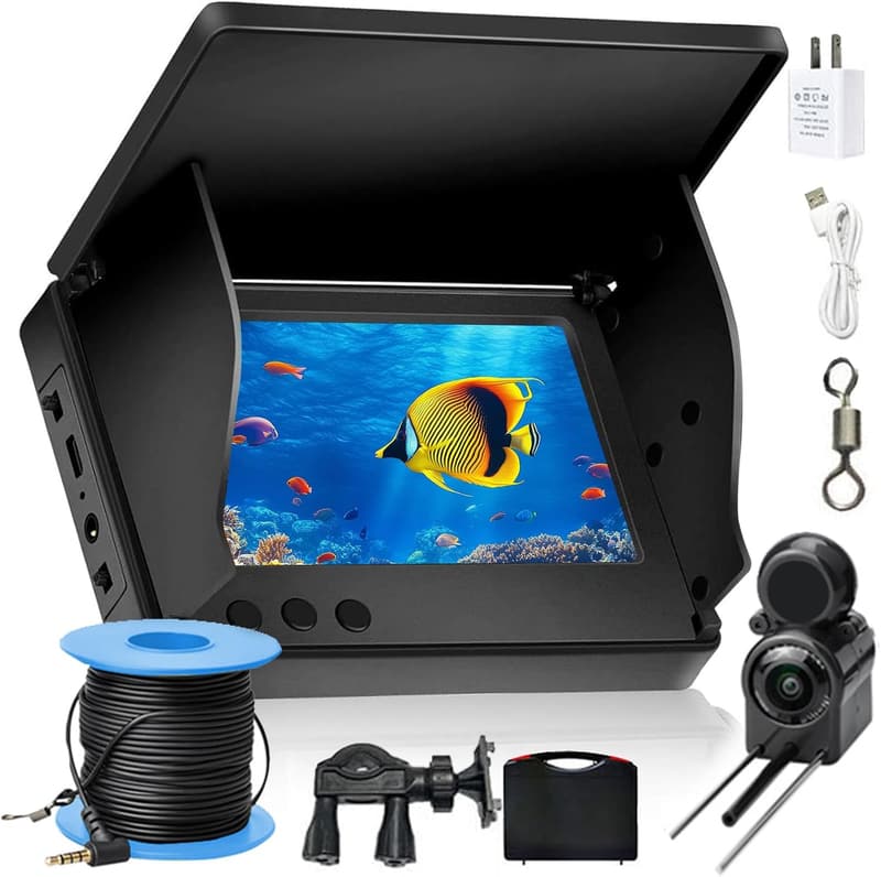 Unterwasser-Fischfinder mit Nachtsicht und 220° Weitwinkel, IP67, für Angler