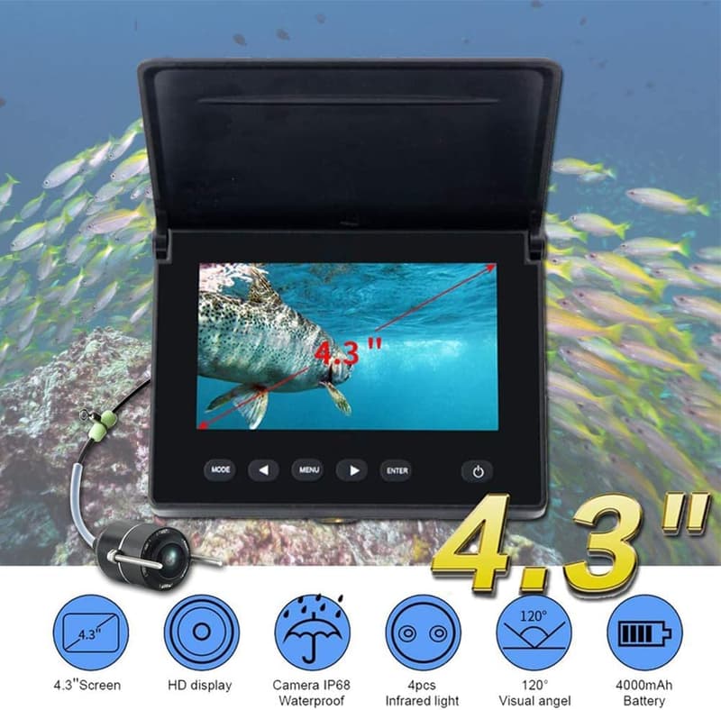 Tragbare Unterwasser Angelkamera mit LCD Monitor und LED Beleuchtung