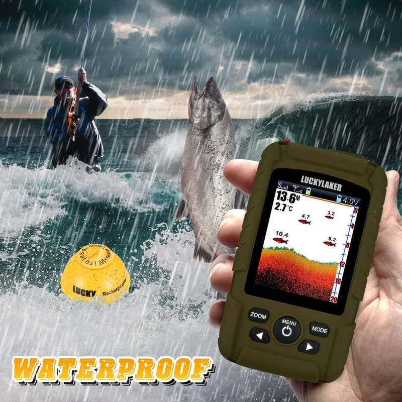 Tragbarer Fischfinder für Eisfischer – kabellos & wasserdicht