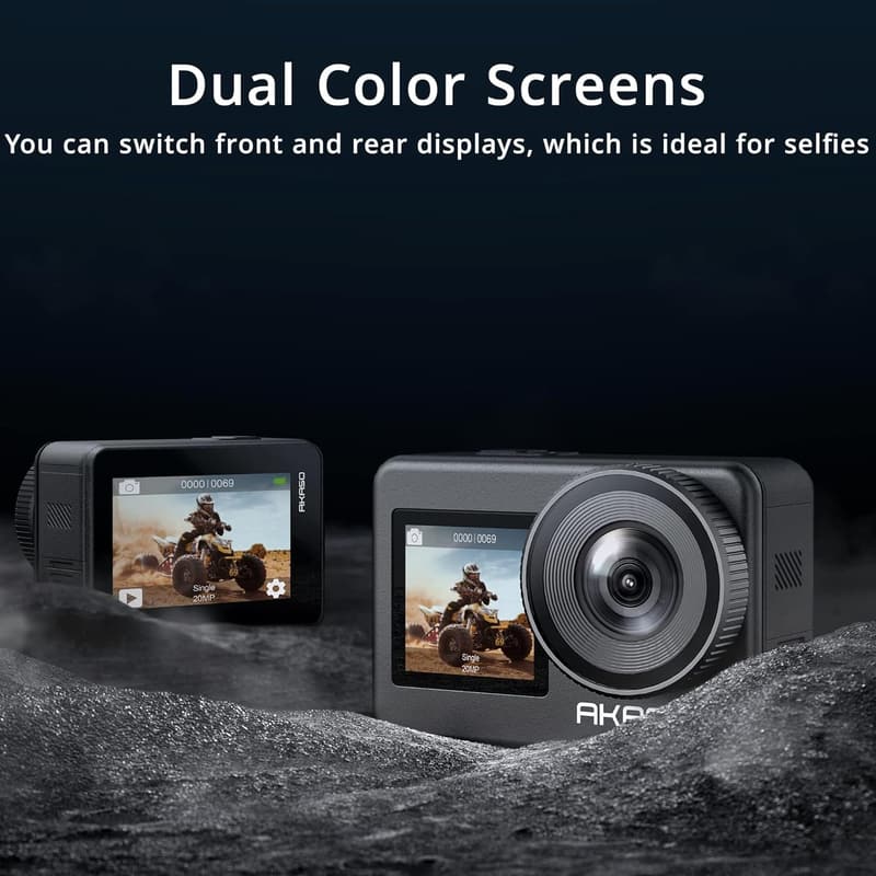 AKASO 4K Action Kamera mit Touchscreen und Sprachsteuerung, wasserdicht