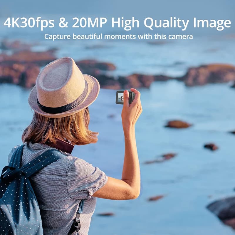 AKASO 4K Action Kamera mit Touchscreen und Sprachsteuerung, wasserdicht
