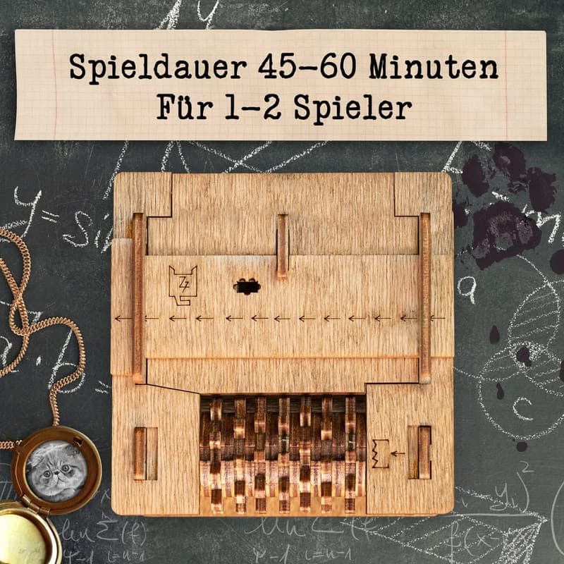 Schrödingers Katze Puzzlebox - 3D Holzpuzzle für Männer