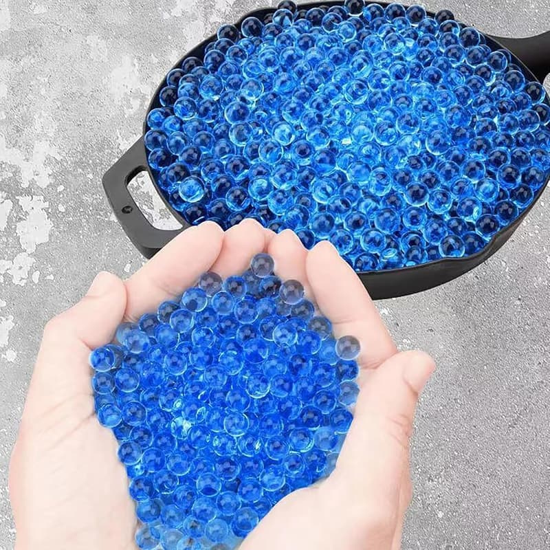 Blaue Wasserperlen für Vasen und Pflanzenfüllung, 100.000 Stück, 7–8 mm