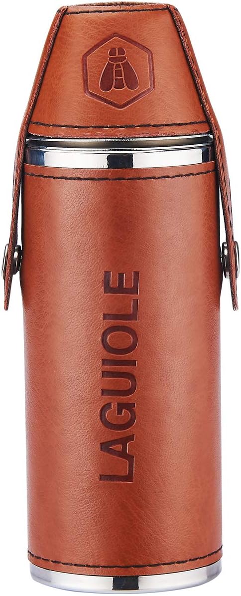 LAGUIOLE - Geschenkset Alkoholflasche mit 2 Gläsern - 235 ml