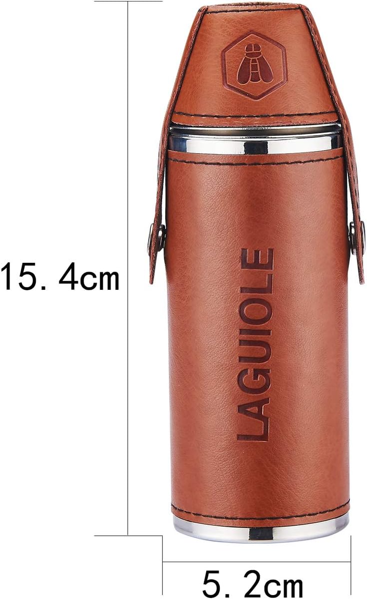 LAGUIOLE - Geschenkset Alkoholflasche mit 2 Gläsern - 235 ml