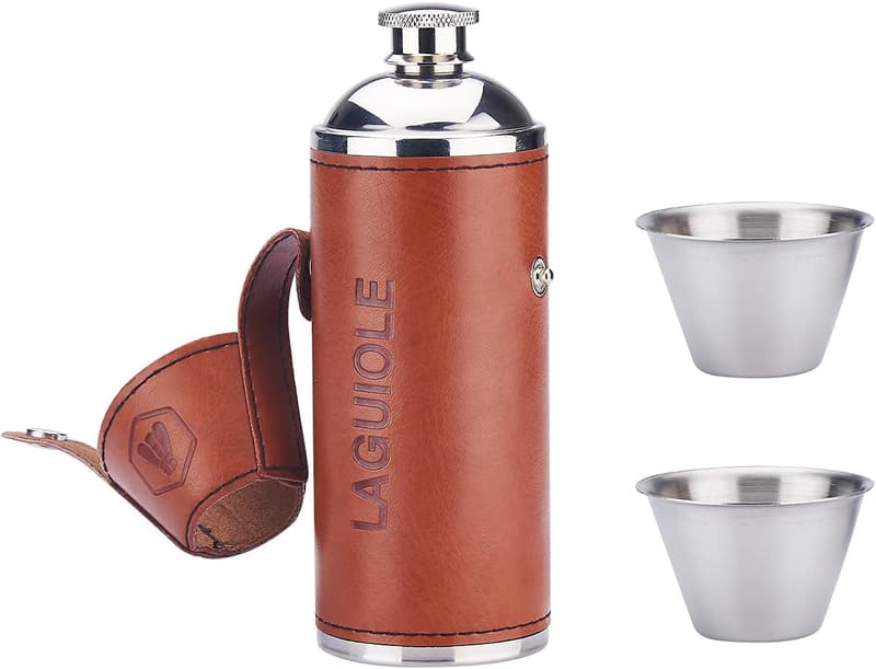 LAGUIOLE - Geschenkset Alkoholflasche mit 2 Gläsern - 235 ml