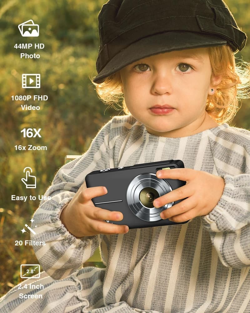 Kompakte 44MP Kinderkamera mit 2,4