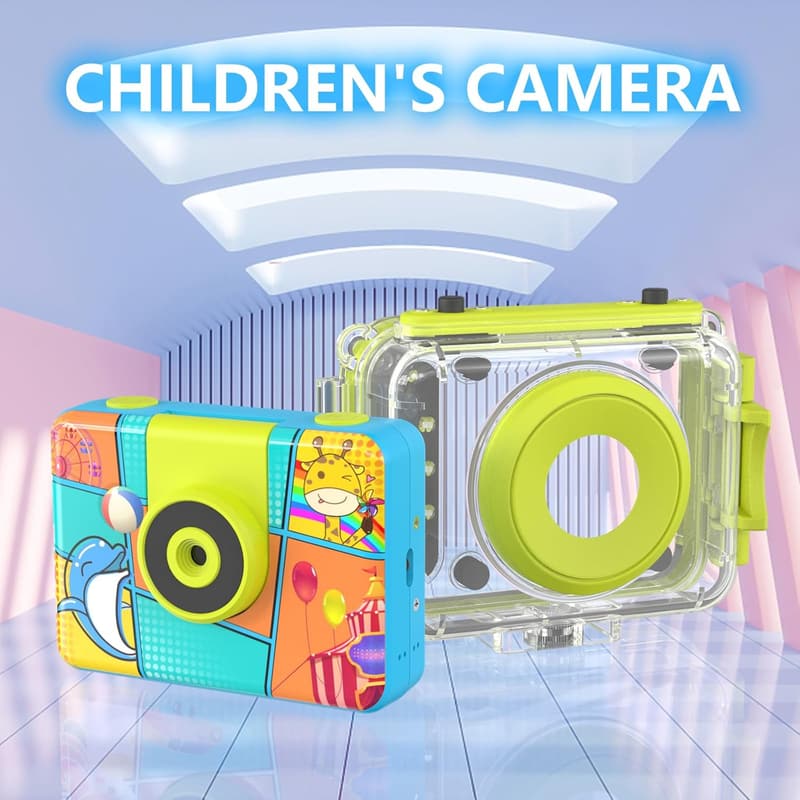 Wasserdichte 1080P HD Digitalkamera für Kinder 3-12 Jahre mit 32GB SD-Karte