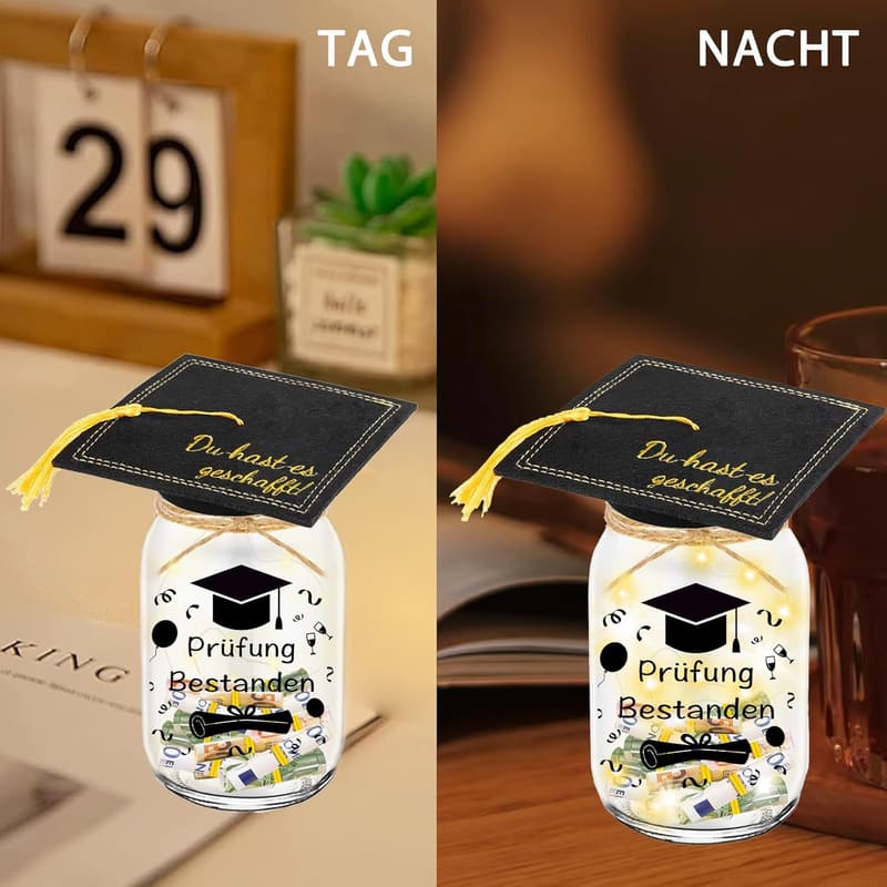 LED Leuchtflasche als Geschenk zum Master-Abschluss 2025