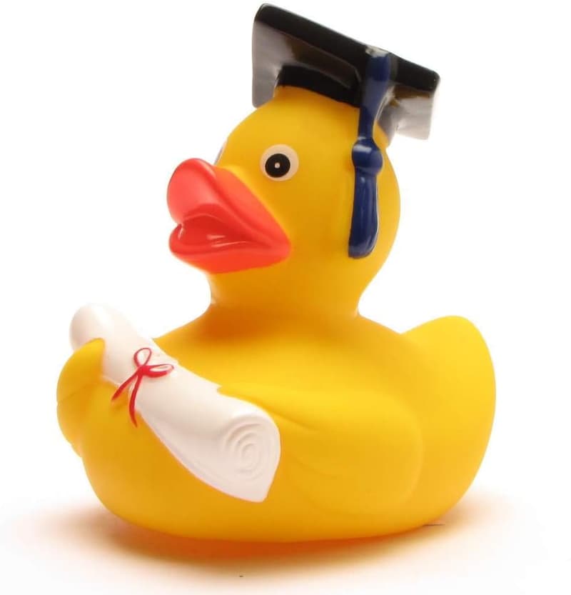 Lustige Badeente mit Doktorhut – Geschenk zur Abschlussfeier
