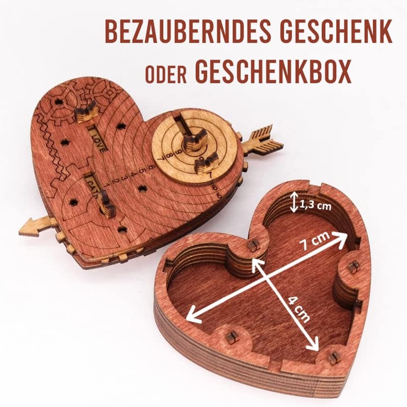 Mechanische Schatzkiste „Tin Woodman’s Heart“ - 3D Puzzle für Paare