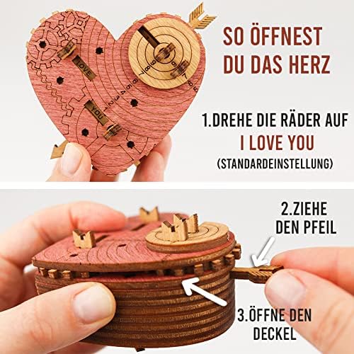 Mechanische Schatzkiste „Tin Woodman’s Heart“ - 3D Puzzle für Paare