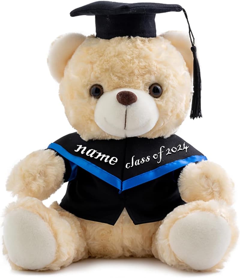 Personalisierter Teddybär zum Abschluss 2024 mit Wunschtext
