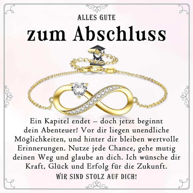 Abschlussgeschenk: Unendlichkeit Armband für Mädchen und Teenager