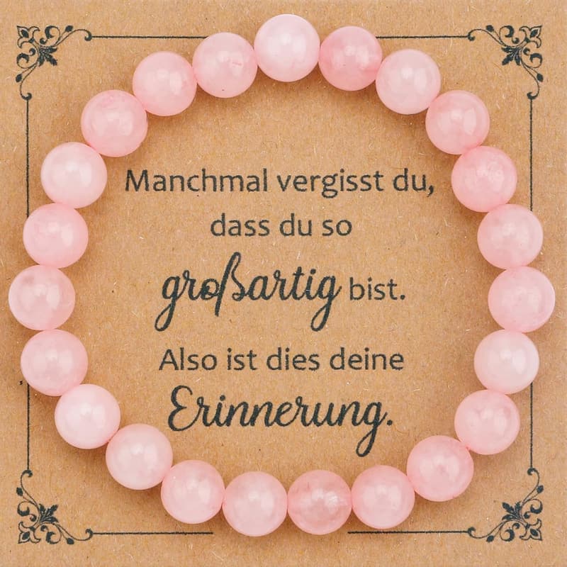 Perlenarmband für beste Freundin – Mutmacher-Geschenk zum Geburtstag