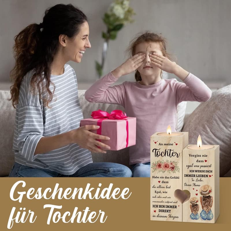 Geburtstagsgeschenk für Tochter – Kerzenständer von Mama