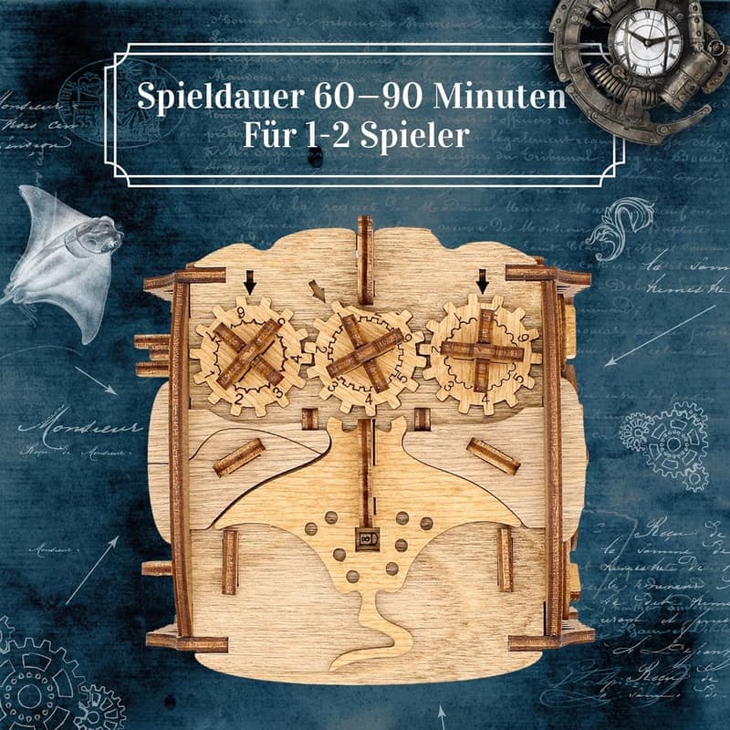 iDventure Cluebox – Captain's Nemo Nautilus 3D Holzpuzzle für Escape Room