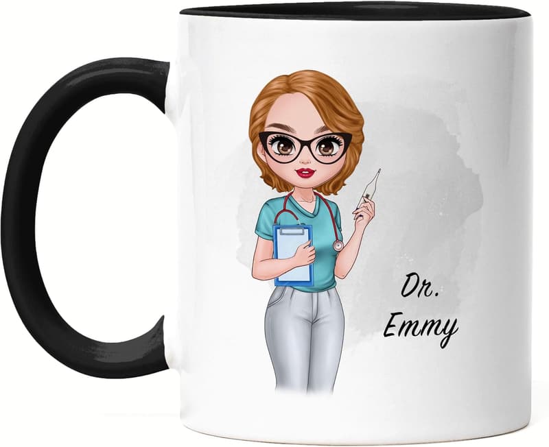 Personalisierte Kaffeetasse für Krankenschwestern – Geschenk zur Examensfeier
