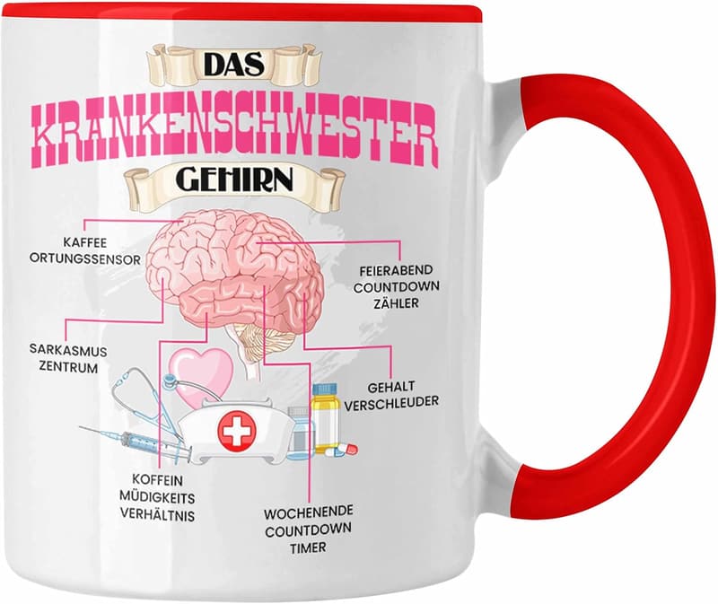 Lustige Tasse für Krankenpflegerinnen – Geschenk zum Geburtstag