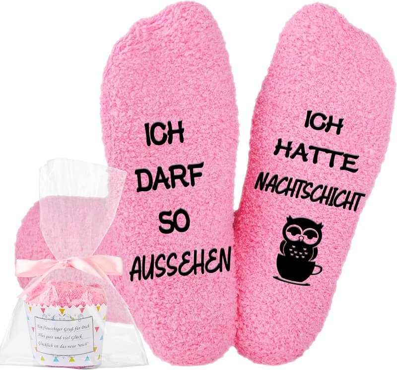 Flauschige rutschfeste Kuchensocken für Frauen – perfektes Geschenk zu jedem Anlass