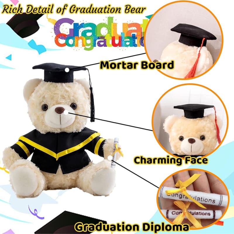 Personalisierter Abschluss-Teddybär für Mädchen/Jungen 2024