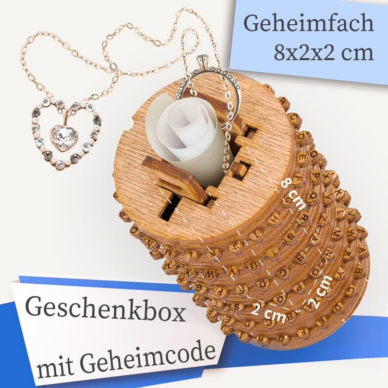 Kryptos Holz-Bausatz - 3D Puzzle für Paare - Logikspiel Geschenk