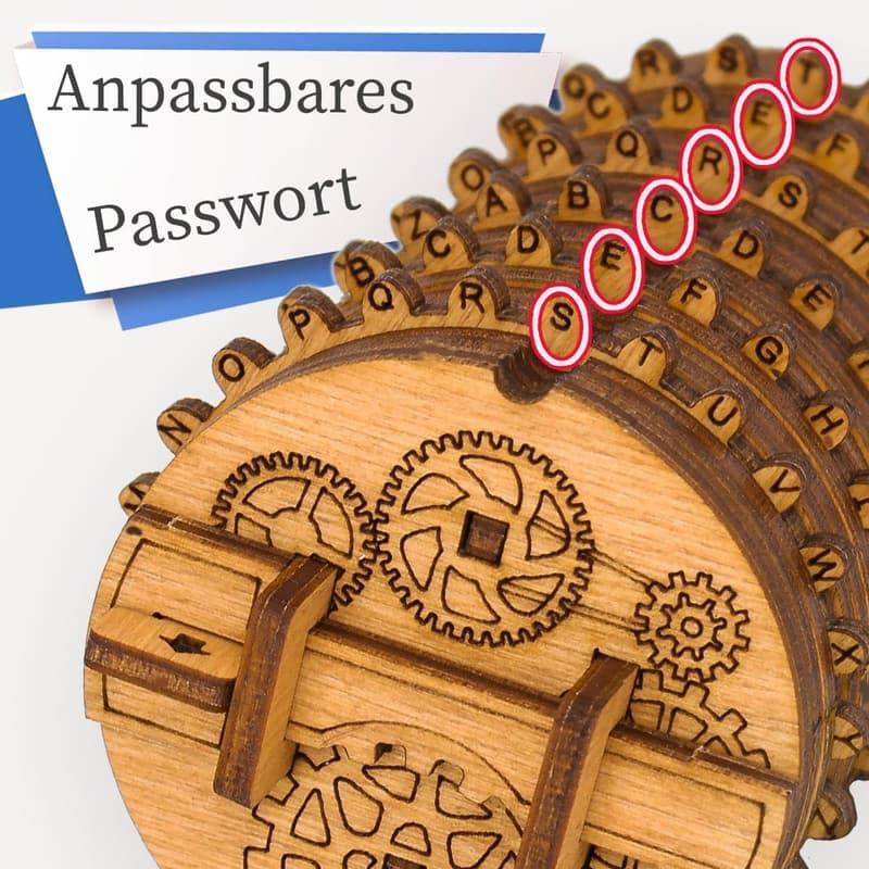 Kryptos Holz-Bausatz - 3D Puzzle für Paare - Logikspiel Geschenk