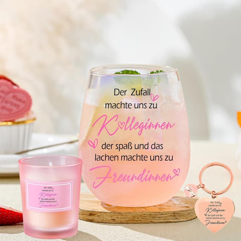 Abschiedsgeschenk Weingläser für Frauen und Kolleginnen