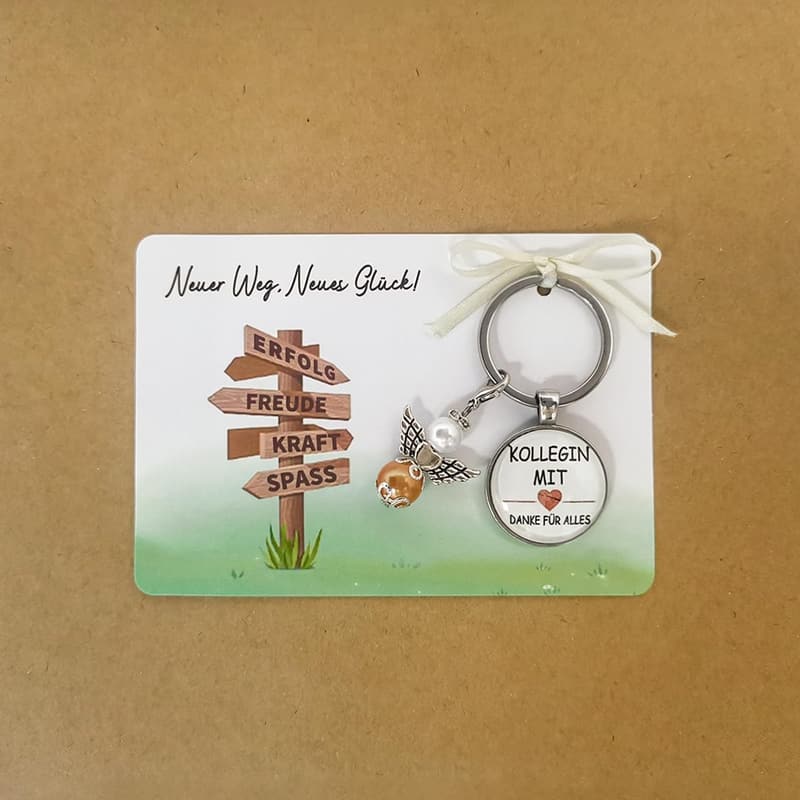 Schutzengel Schlüsselanhänger – Abschiedsgeschenk für Kollegen