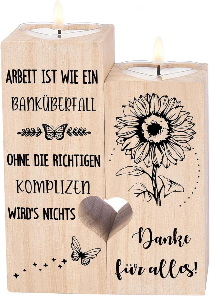 Abschiedsgeschenk für Kollegin – Kerzenständer als Dankeschön