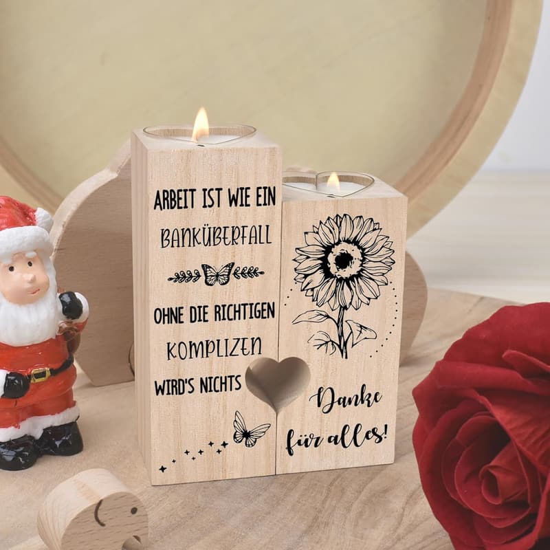 Abschiedsgeschenk für Kollegin – Kerzenständer als Dankeschön