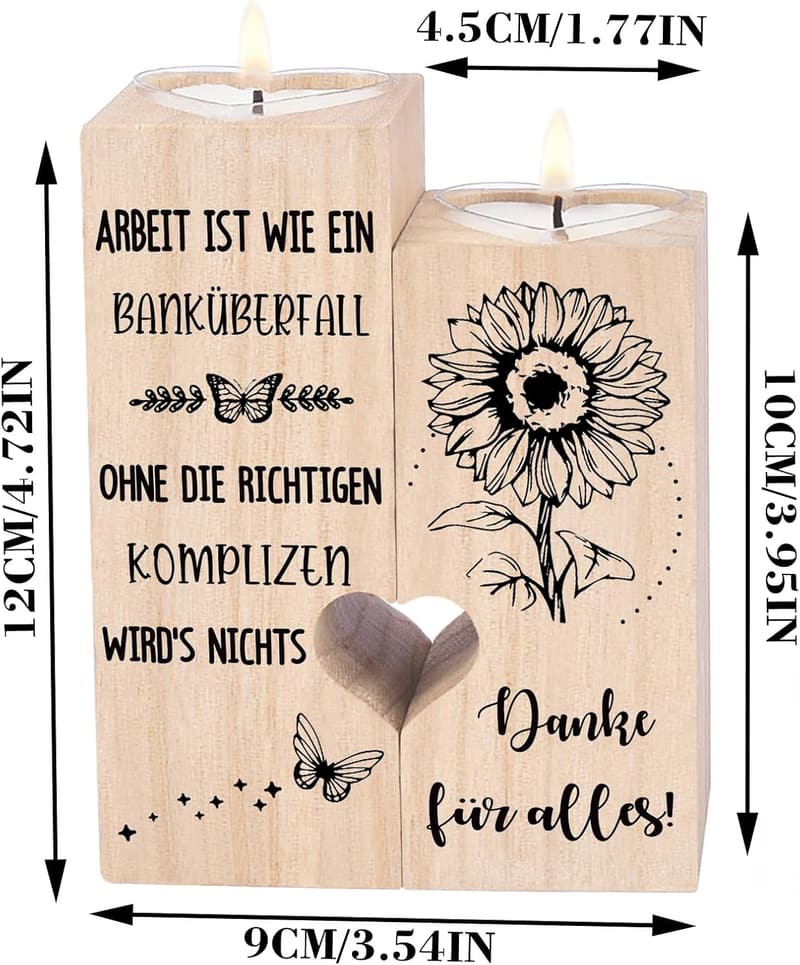 Abschiedsgeschenk für Kollegin – Kerzenständer als Dankeschön