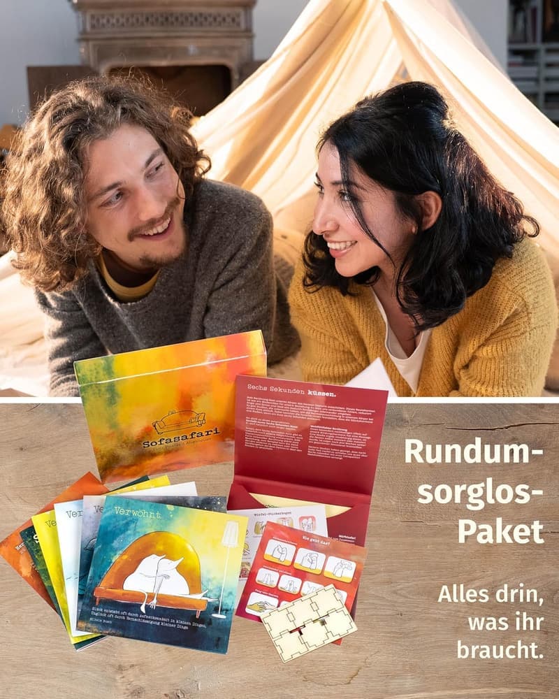 Erlebnisbox „Sofasafari“ – Einzigartiges Geschenk für Paare