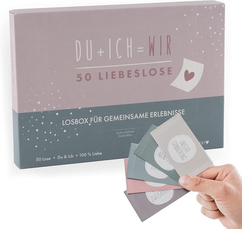 Losbox für Paare – 50 romantische Aktivitäten zum Jahrestag