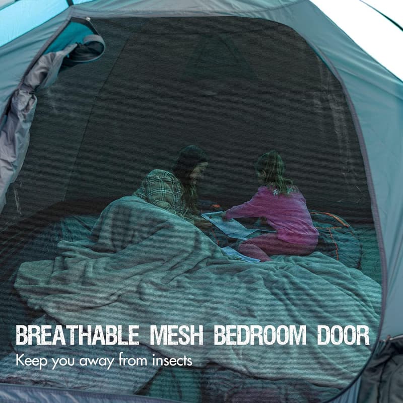 PORTAL Blackout Zelt 3-4 Personen wasserdicht für Camping und Festivals