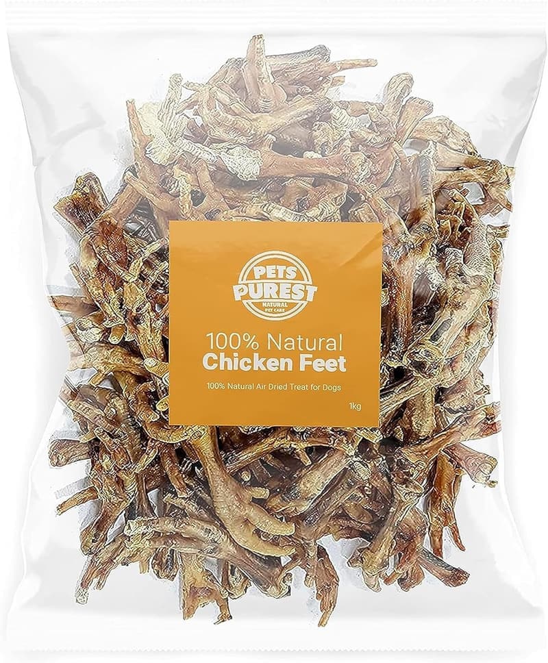 Luftgetrocknete Hühnerfüße für Hunde – hypoallergen, 1kg, getreide- und glutenfrei