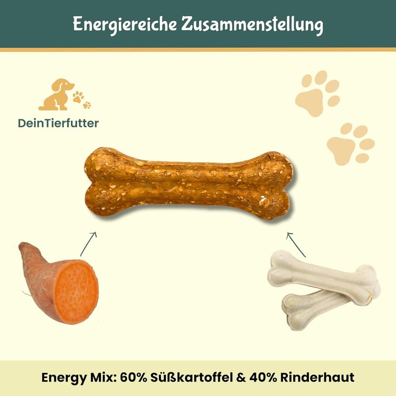 Kausnack für Hunde mit Süßkartoffel und Rinderhaut, 5x35g