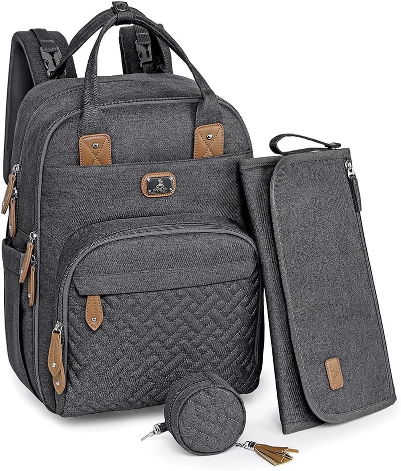 Multifunktionaler Wickelrucksack für Eltern mit Wickelauflage